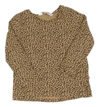 Hnedé tričko s leopardím vzorom H&M