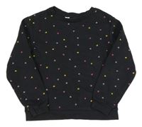 Antracitová mikina so srdiečkami H&M