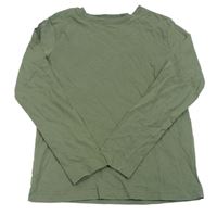Tmavozelené triko H&M
