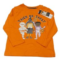 Oranžové tričko s potlačou F&F