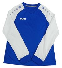 Modro-bílé sportovní funkční triko s logem Jako