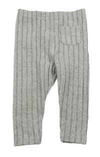 Sivé rebrované úpletové legíny primark