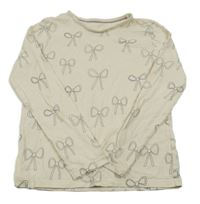 Smetanové triko s mašličkami George