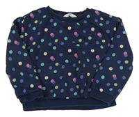 Tmavomodrá bodkovaná á mikina M&S