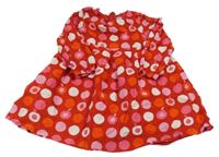 Červené bodkovaná é menšestrové šaty