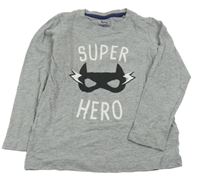 Sivé melírované tričko s Batmanem Lupilu