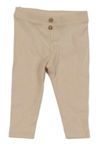 Svetloružové rebrované legíny s gombíkmi C&A