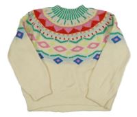 Smetanovo-barevný vzorovaný svetr M&S