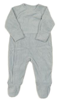 Svetlomodrý zamatový overal s medveďmi Mothercare