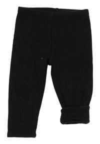 Čierne zateplené legíny s hviezdami Next