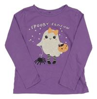 Fialové tričko s duchem H&M