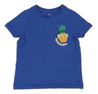 Modré tričko s ananasom M&S