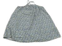 Modro-smotanové kvetované ľahké šaty H&M