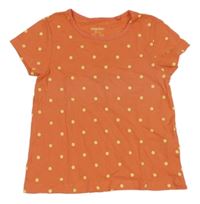Oranžové bodkovaná é tričko Lupilu
