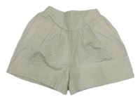 Smetanovo-zlaté vzorované kraťasy