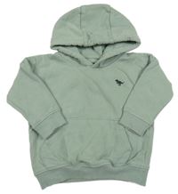 Zelená mikina s výšivkou a kapucňou Next