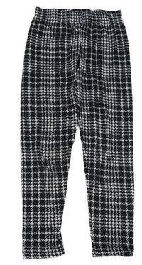 Čierno-biele kockované legíny Y.F.K.