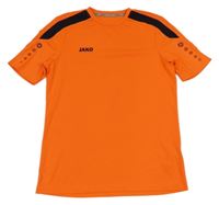 Neonově oranžové sportovní funkční tričko s logem jako
