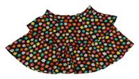 Čierno-farebná kvetovaná vrstvená sukňa Primark