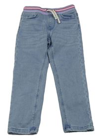 Světlemodré skinny rifle s úpletovým pasem M&S