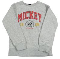 Sivá melírovaná mikina s Mickeym zn. Primark