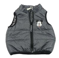 Šedá šusťáková zateplená vesta s Mickeym H&M