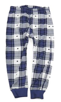 Tmavomodro-bílé kostkované pyžamové kalhoty s hvězdami George