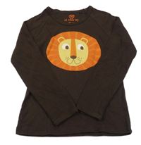 Hnědé triko s lvíčkem 