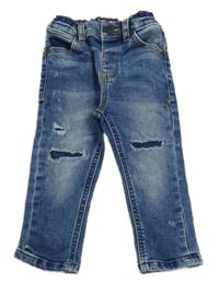 Modré teplákové rifle s prošoupáním Next