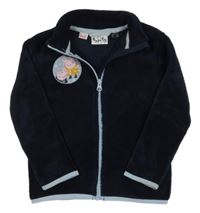 Tmavomodrá plyšová prepínaci mikina s Peppou a Tomíkem