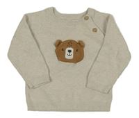 Béžový sveter s medvedíkom C&A