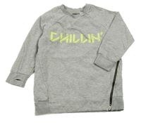 Světlešedá mikina s nápisem Next