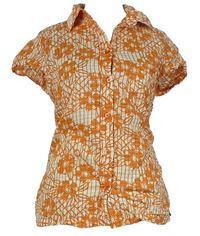 Dámska oranžovo-biela kvetovaná blúzka H&M