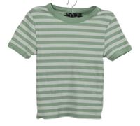 Dámské světlekhaki-bílé pruhované žebrované crop tričko Asos 