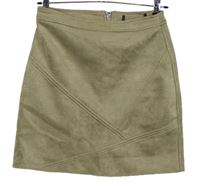 Dámska béžová semišová sukňa