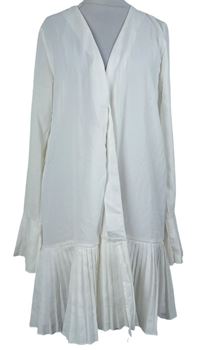 Dámský bílý cardigán s plisováním Boohoo 