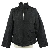 Dámska čierna šušťáková prešívaná zateplená bunda Shein