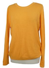 Dámský oranžový žebrovaný svetr TU 