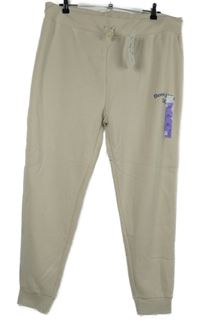 Nové - Dámske béžové cuff tepláky s nápisom Primark