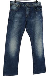 Pánske tmavomodré šisované rifle SMOG vel. 38/32