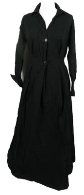 Dámské černé košilové dlouhé šaty 