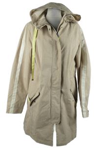 Dámský béžový šusťákový jarní kabát s kapucí Gina Benotti 