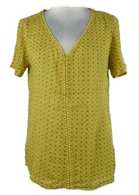 Dámska okrová vzorovaná blúzka Roman