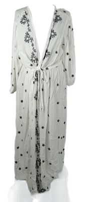 Dámské bílé kytičkované zavinovací plážžové šaty Primark 