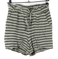 Dámské bílo-černé pruhované pletené kraťasy Primark 