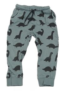 Modré tepláky s dinosaury H&M
