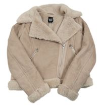 Světlerůžová semišová zateplená bunda New Look