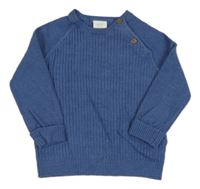 Modrý žebrovaný svetr Next 