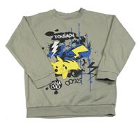 Sivá mikina s Pikachu Tu