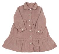 Světlerůžové manšestrové šaty Matalan